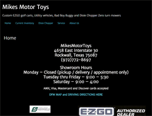 Tablet Screenshot of mikesmotortoys.com